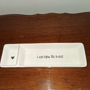 Rae Dunn Artisan Collection "Lead From The Heart" Trinket Dish, NWOT
